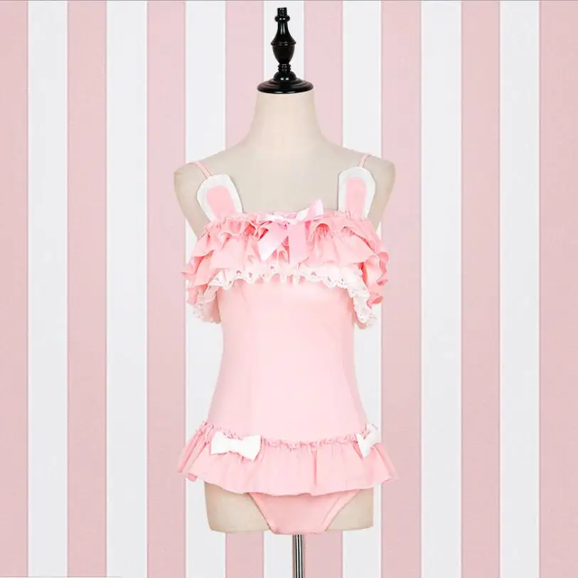 Купальный костюм пляжный &quotЛолита&quot Kawaii Косплей купальный Suku вода Falbala школа