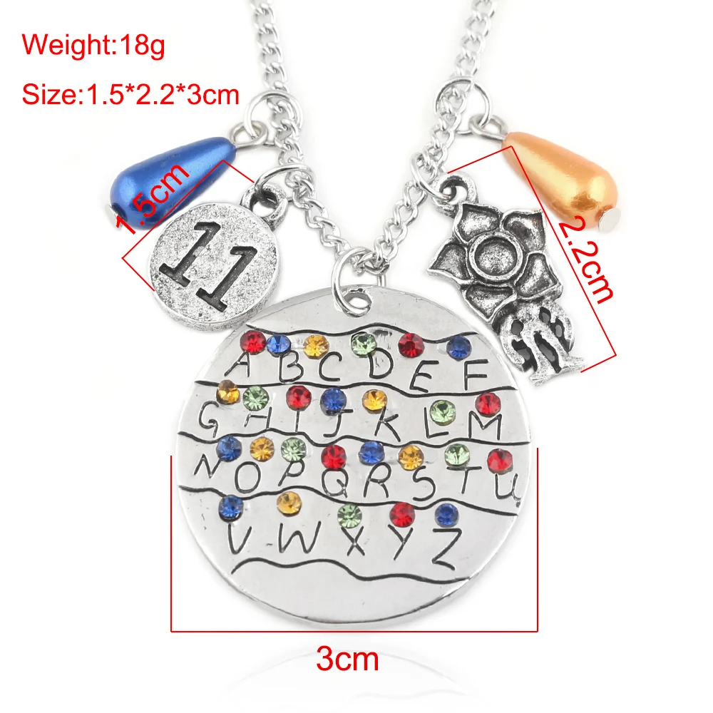 Ожерелье из фильма ужасов странные вещи алфавит светильник настенный монстр 11