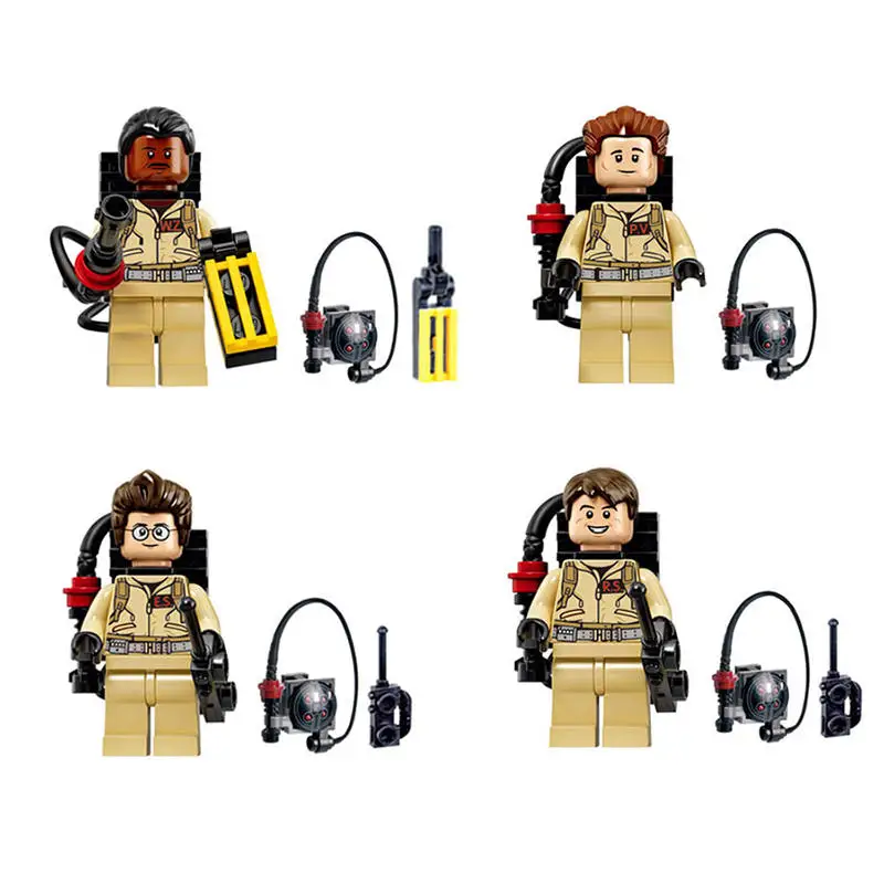 X108 4 шт./компл. совместимый блоки Супер Герои Ghostbusters фигурки оружие Fastic собрать строительные блоки Коллекция игрушек для детей - Цвет: X108