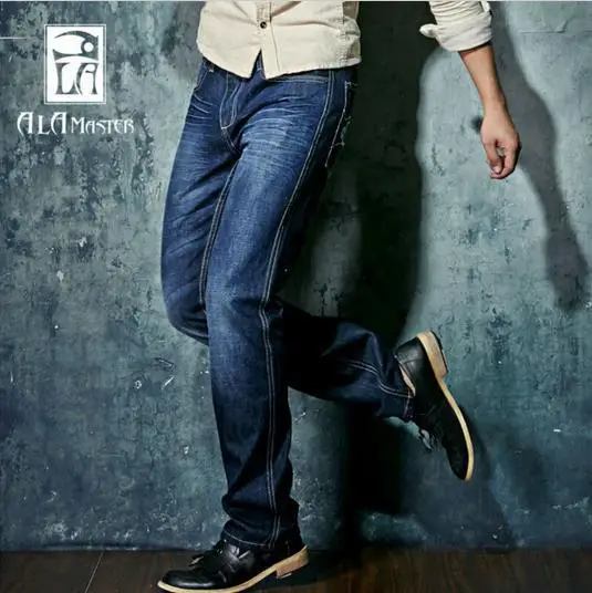 ALA MASTER New 2015 Men Jeans Brand High Quality Fashion Cotton Denim Classic Pants Famous Size 28-36 | Мужская одежда