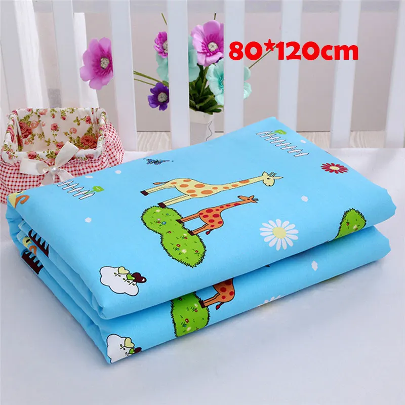 Blue deer 80x120cm Мультипликационные детские пеленки Многоразовые детские подгузники коврики матрас подгузники для новорожденных водонепроницаемый лист водонеприницаемое одеяло для детей - Цвет: Blue deer 80x120cm