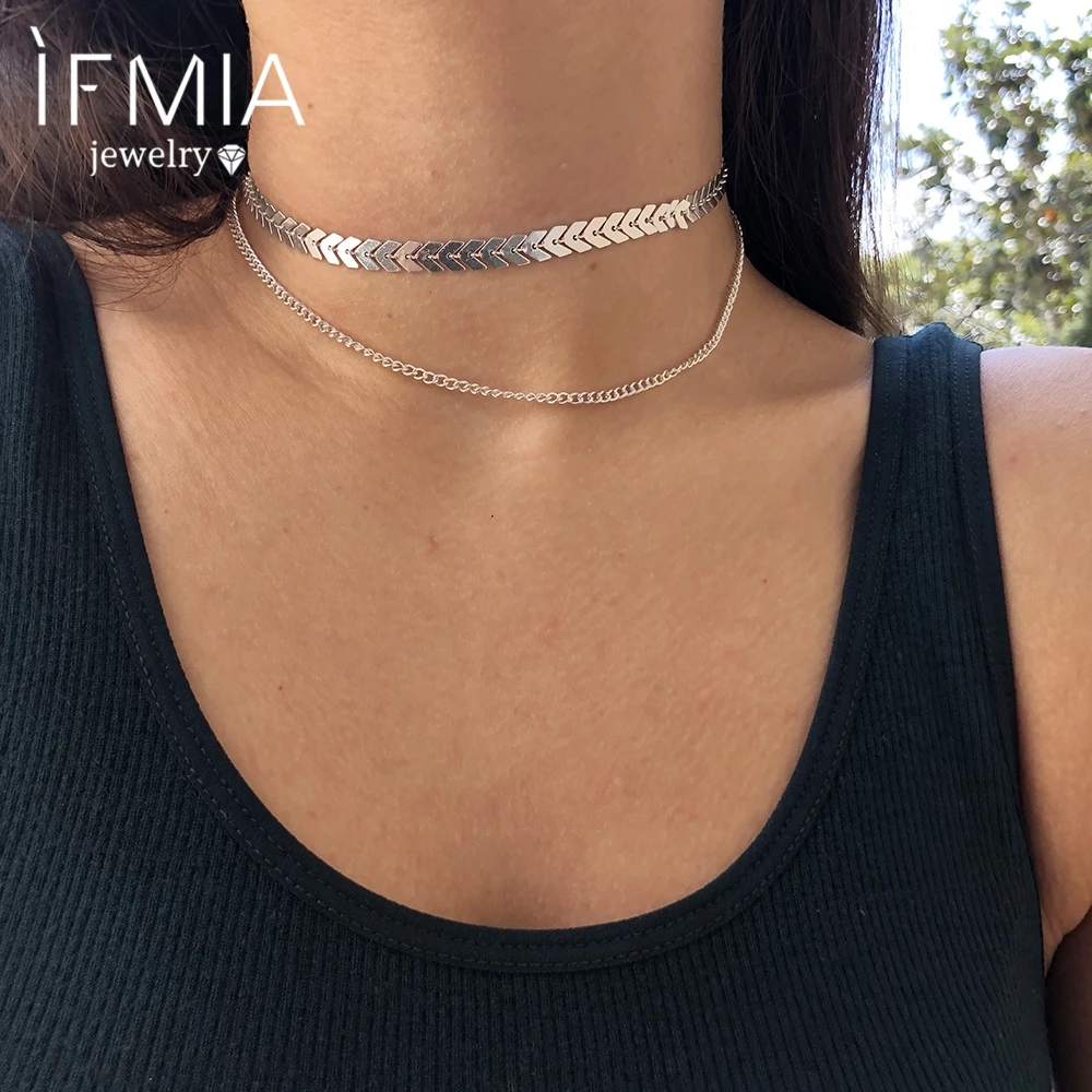 Модное ожерелье IFMIA из сплава в стиле ретро женское очаровательное двойное