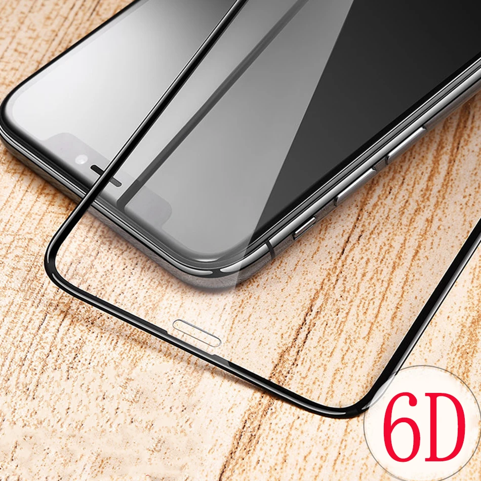 UTOPER 6D Круглое закаленное стекло для iPhone 6 6s 7 8 Plus X полное покрытие Защита экрана