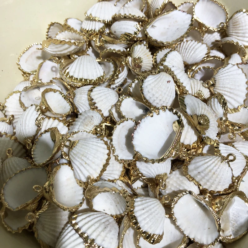 5 шт./лот новые модные ювелирные аксессуары позолоченные подвески с натуральными