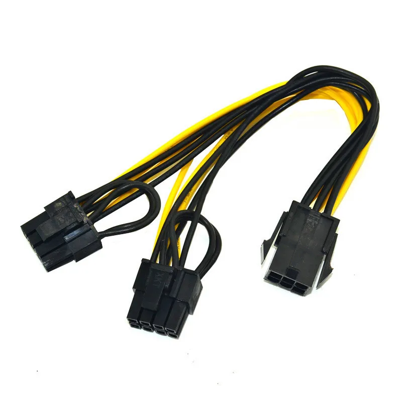 GPU 6pin PCI Express до 2 x PCIe 8pin (6 + 2) шахтный кабель для материнской платы видеокарты e VGA
