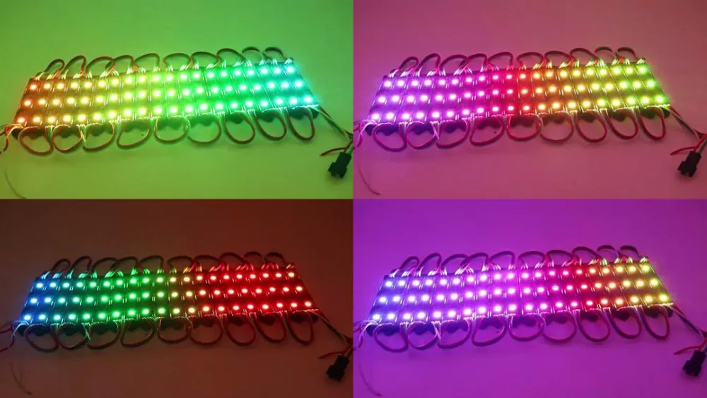 DC 12 В 20 шт. Светодиодный модуль WS2811 DMX 3 светодиодный SMD5050 RGB Водонепроницаемый светодиодный пиксель цифровой свет Матрица черный/белый доска IL0