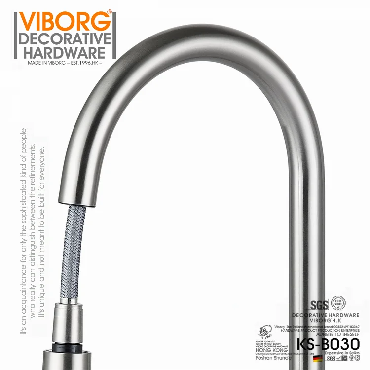Смеситель для кухонной раковины VIBORG Deluxe SUS304 из нержавеющей стали без свинца с
