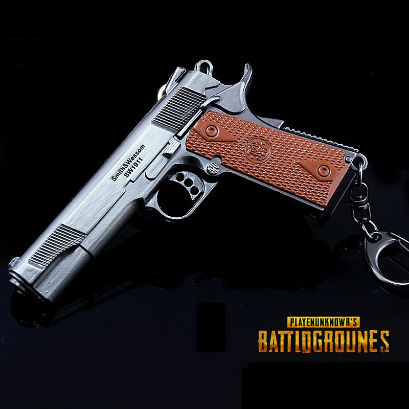 Игры Playerunknown's боя Косплэй реквизит PUBG 14 видов стилей MK60 пистолет металлический брелок в форме оружия подвесные игрушки 6 шт./компл
