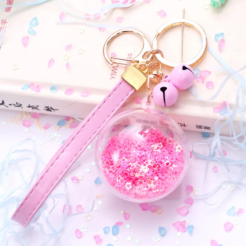 Брелок брелок с цветком и помпонами меховые брелки пушистые для автомобилей