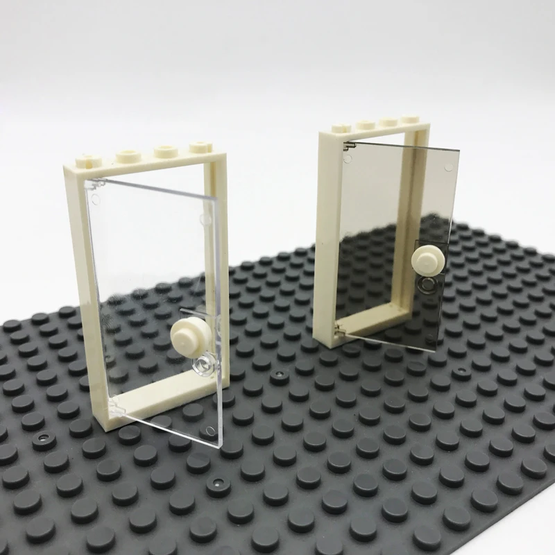 8 компл./лот оконная дверная рама 1x4x6 строительные блоки детали MOC со стеклом