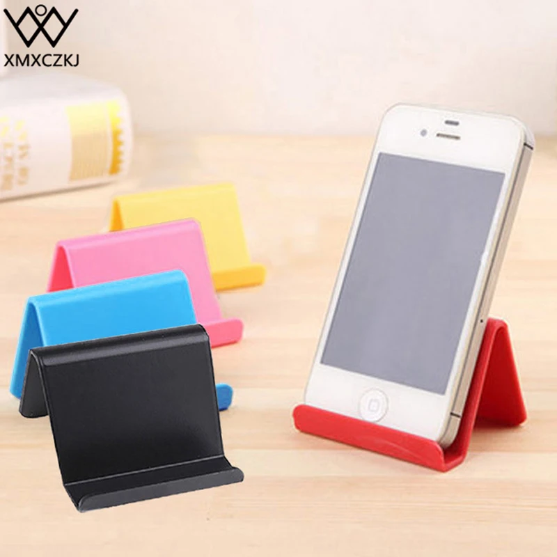 

Mobile Phone Holder Table Desktop Stand Plastic Desk Mount Candy Color Mini Portable Holder Universal Bracket For Smartphone