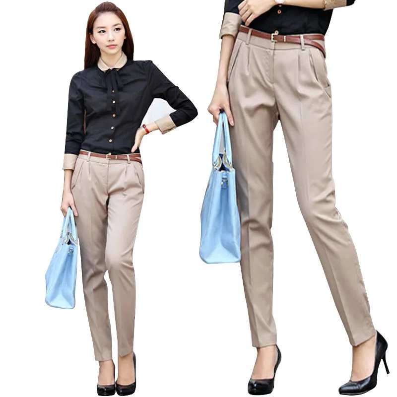 Женские повседневные штаны наряд OL Классические Брюки обтягивающие Большие