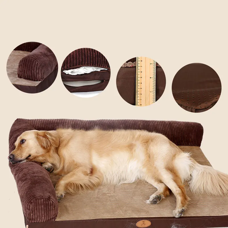 Large Orthopedic Pet Sofa Bed Puppy Memory Foam Mattress Comfortable Couch Mat for Pets with Removable Washable Cover | Дом и сад