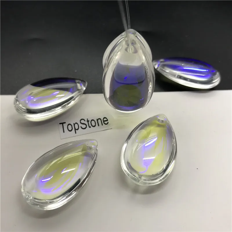 Стеклянные кристаллы TopStone с одним отверстием на верхней части прозрачные