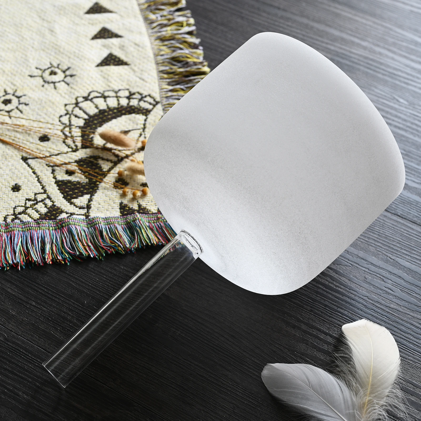 CVNC 7 &quotNote CDEFGAB любой Note Матовый Кварцевый Поющий чаша с полой ручкой|Колокольчики