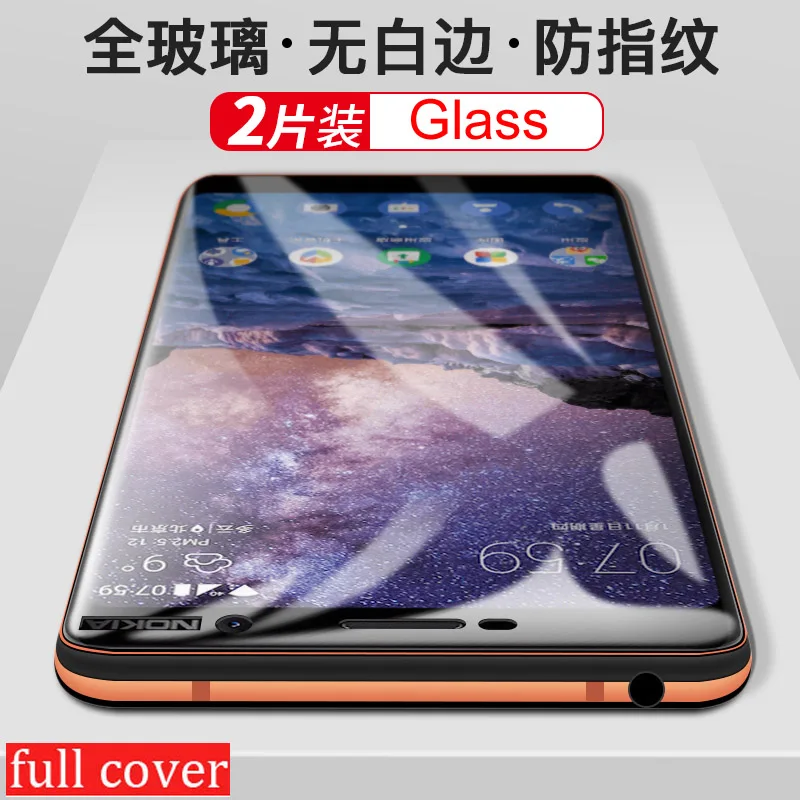 Xinyada 2 шт закаленное стекло для Nokia 6,1 6 7 Plus X6 2,1 3,1 5,1 7,1 Защитная пленка для экрана полное покрытие
