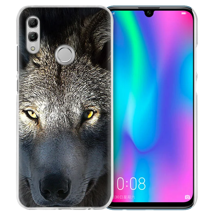 Девушка и чехол с волком для huawei Honor 8X Y9 9 10 Lite Play 8C 8S 8A Pro V20 20i 10i Y6 Y7 Жесткий PC Coque Capa чехол для телефона