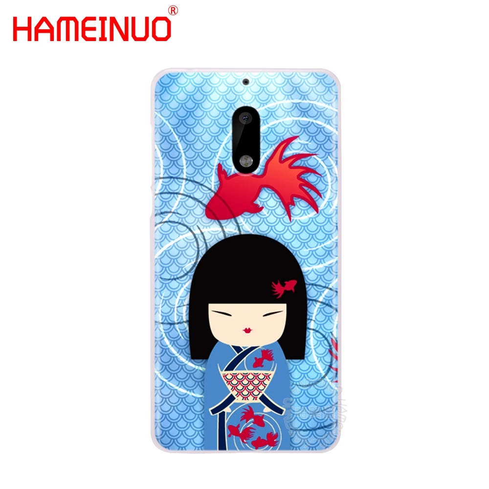 

HAMEINUO kawaii Japanese Kokeshi Doll cover phone case for Nokia 9 8 7 6 5 3 Lumia 640 640XL 2018