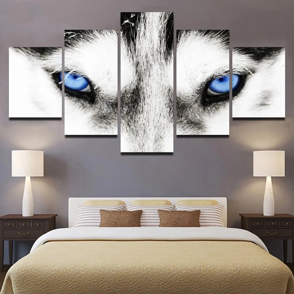 

Drop shipping 5 Panel Wall Art Pictures Canvas Painting abstract canvas poster painting decoration for living room LW098