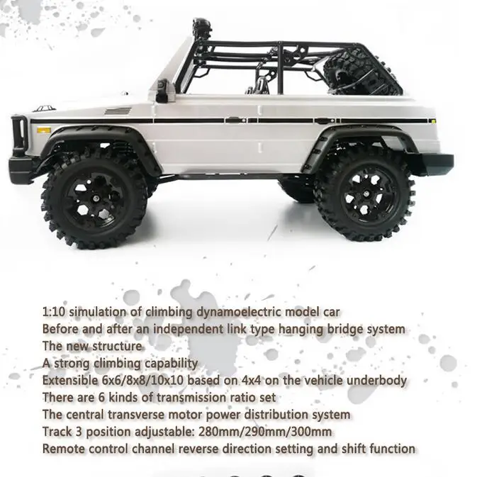 Большой Радиоуправляемый грузовик 402 1/10 AMG 4WD Bigwheel для скалолазания