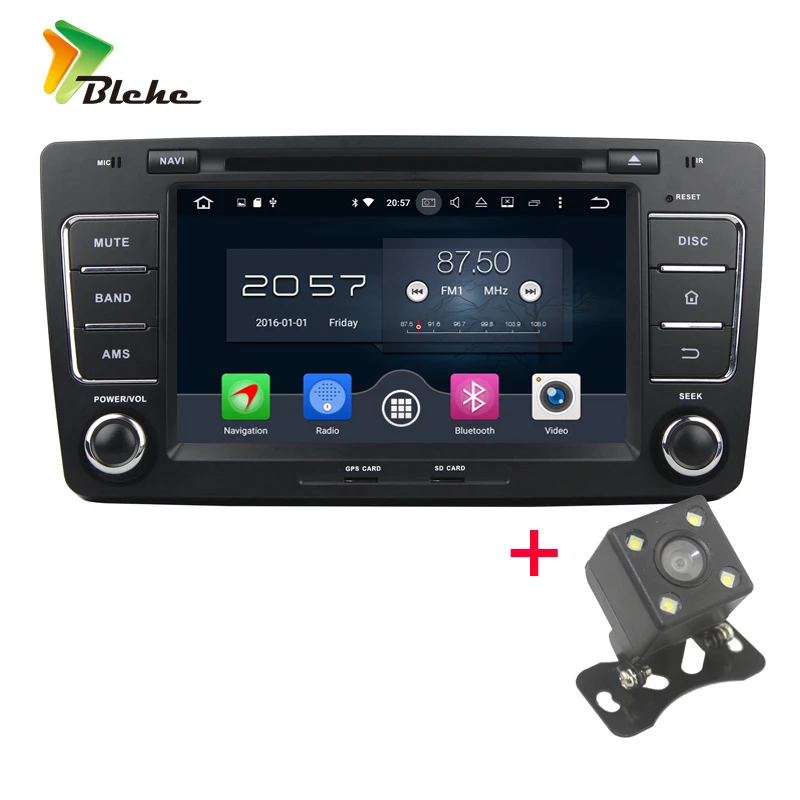 2 Din 8 Core RAM 2GB Car Android 6 0 Автомобильный DVD GPS для Skoda Octavia A5 Superb Fabia Yeti 2008 2014 Stereo радио