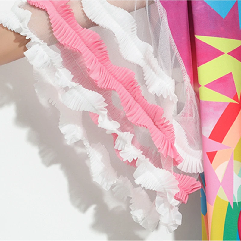 Женское весенне летнее модное платье с круглым вырезом и расклешенными рукавами