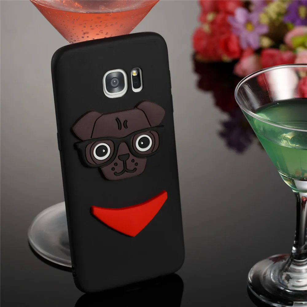 Lovely Cute Dog Cartoon TPU Case For Samsung Galaxy S7 Edge Back Cover Soft Silicone Protective Coque |