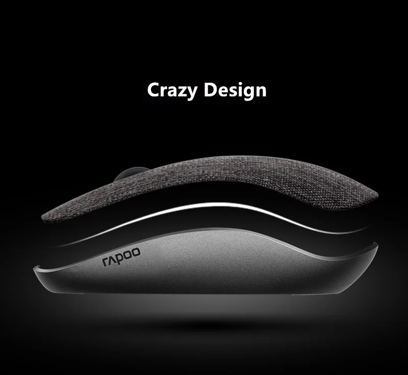 Rapoo оригинальная тканевая оптическая беспроводная мышь USB игровая мышь с мягкой тканевой крышкой Супер тонкая портативная для ноутбука компьютера