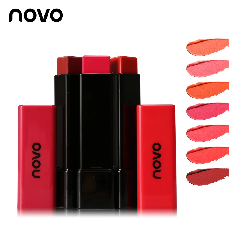 NOVO средство для макияжа губ натуральная увлажняющая треугольная помада