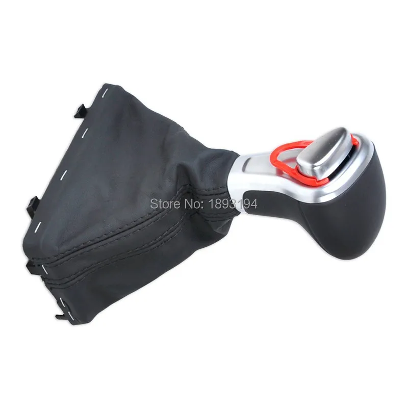 Новый чехол для рычага переключения передач из кожи и хрома для Ауди А6 С6 А3 А4 А5 Q5 2009-2014 года выпуска (автоматическая коробка передач).