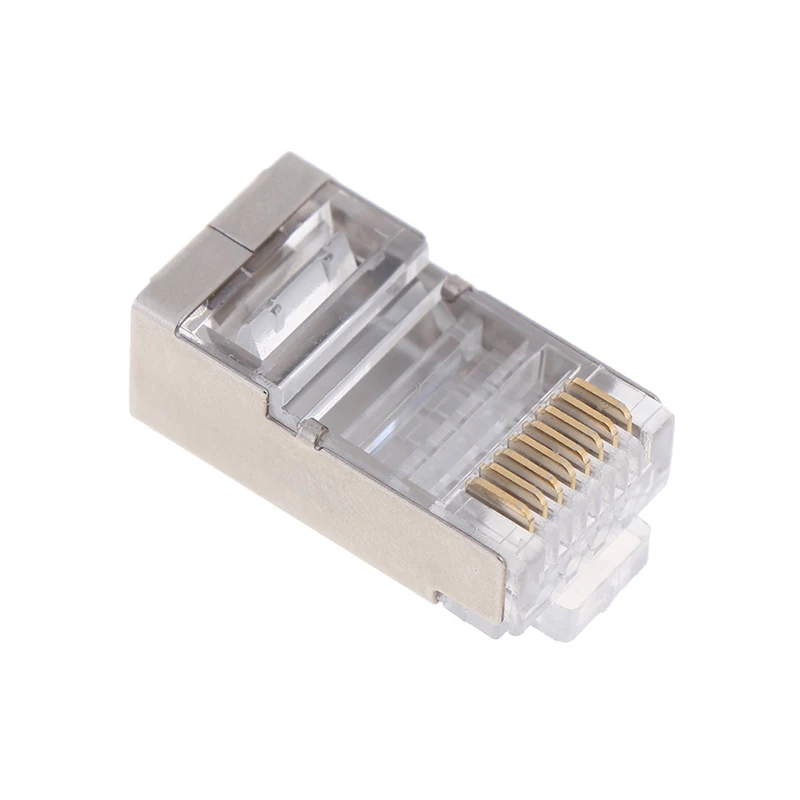 

10/20pcs/set Cat6 Rj45 Connector Modular Ethernet Cable Head Plug Gold-plated Connector