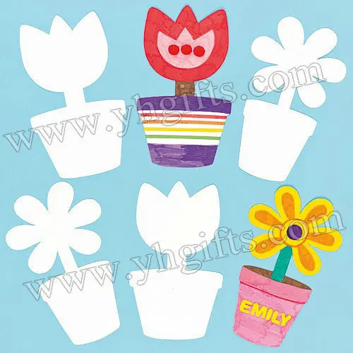 40 шт./партия. Бумага открытка с изображениями цветов заготовок детского сада