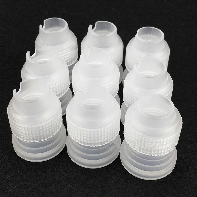 

10 Pcs/set Plastic Nozzle Converter Set Icing Piping Bag Cream Nozzle Pipeline Coupler Cake Decorating Tool Baking Accessories