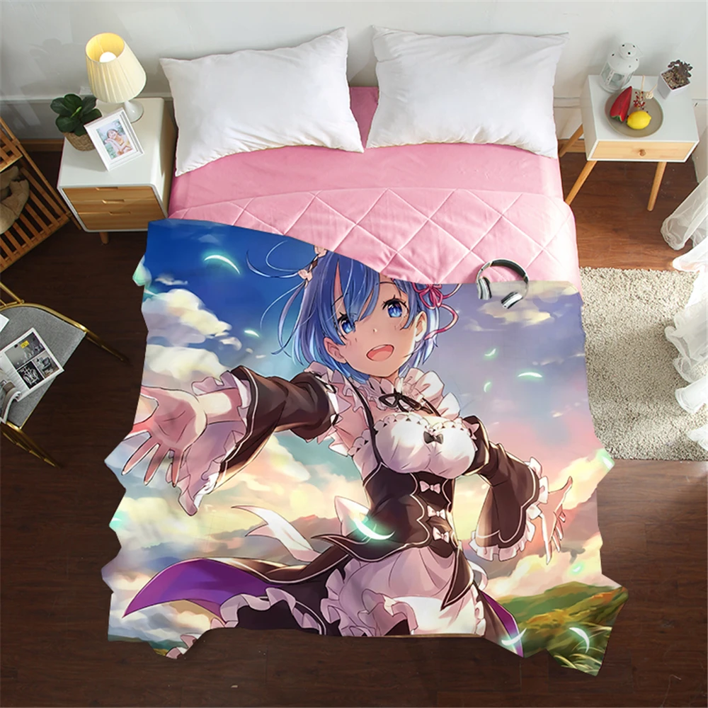 Mxdfafa аниме Re Zero kara Hajimeru Isekai Seikatsu летнее одеяло сексуальное стеганое из тенсела для