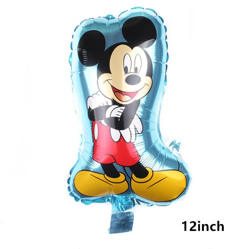 Mini Size Mickey 1 шт. 110 см гигантские фольгированные шары с Микки и Минни, большие красные и черные стоячие шары для маленьких мальчиков и девочек, украшения для дня рождения - Цвет: Mini Size Mickey