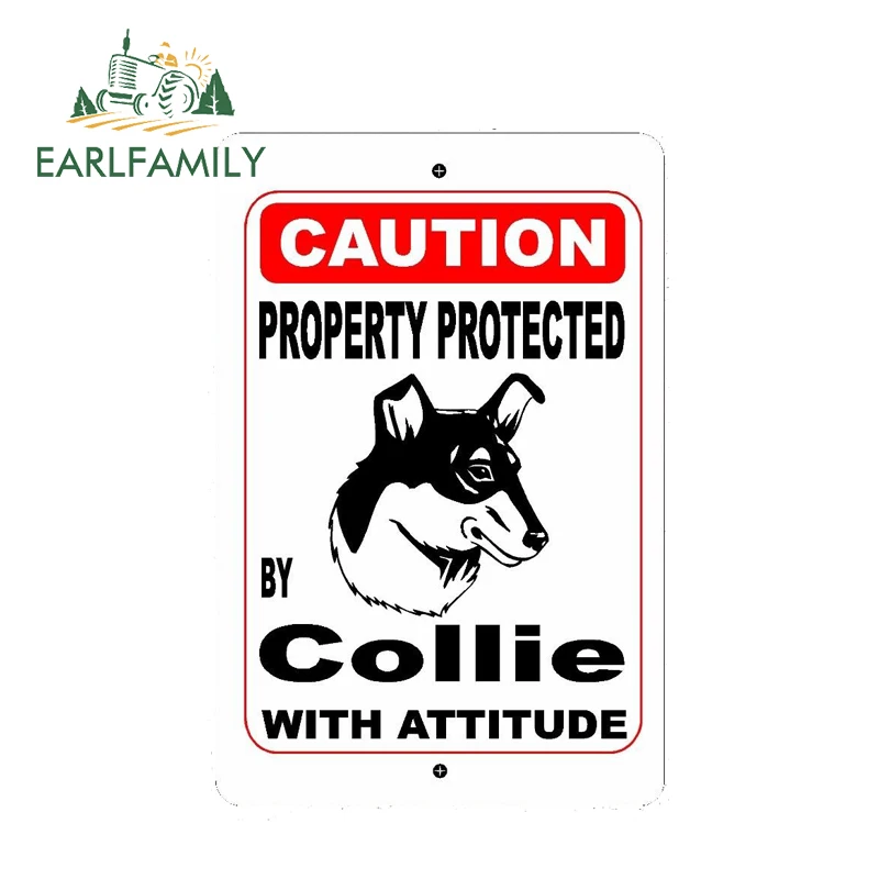 EARLFAMILY 13 см x 8 7 собственность защищенная колли собака порода с отношением