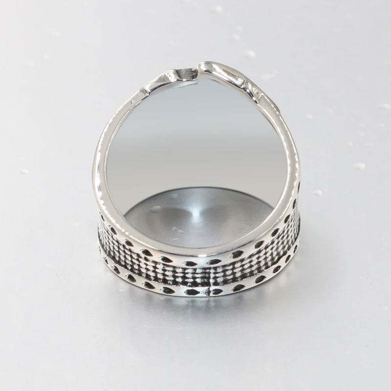 Lucky every time you win Men ring Stainless steel Classic Cool Men's Jewelry Chunky Black Enamel Spades Poker New Ring For | Украшения