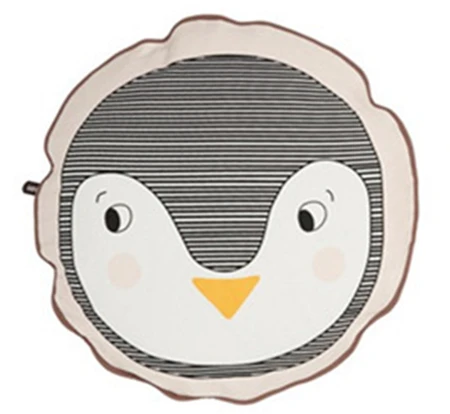 Penguin 40*40 см Высококачественный Лев подушка для лица Пингвин медведь подушки с изображением животных милый диван подушка детская комната Домашний Декор подарок для детей - Цвет: Penguin