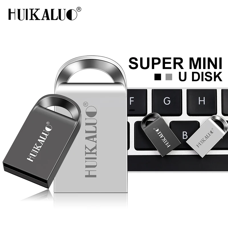 Huikaluo прочный металлический USB флэш накопитель Флешка 64 ГБ 32 миниатюрная карта