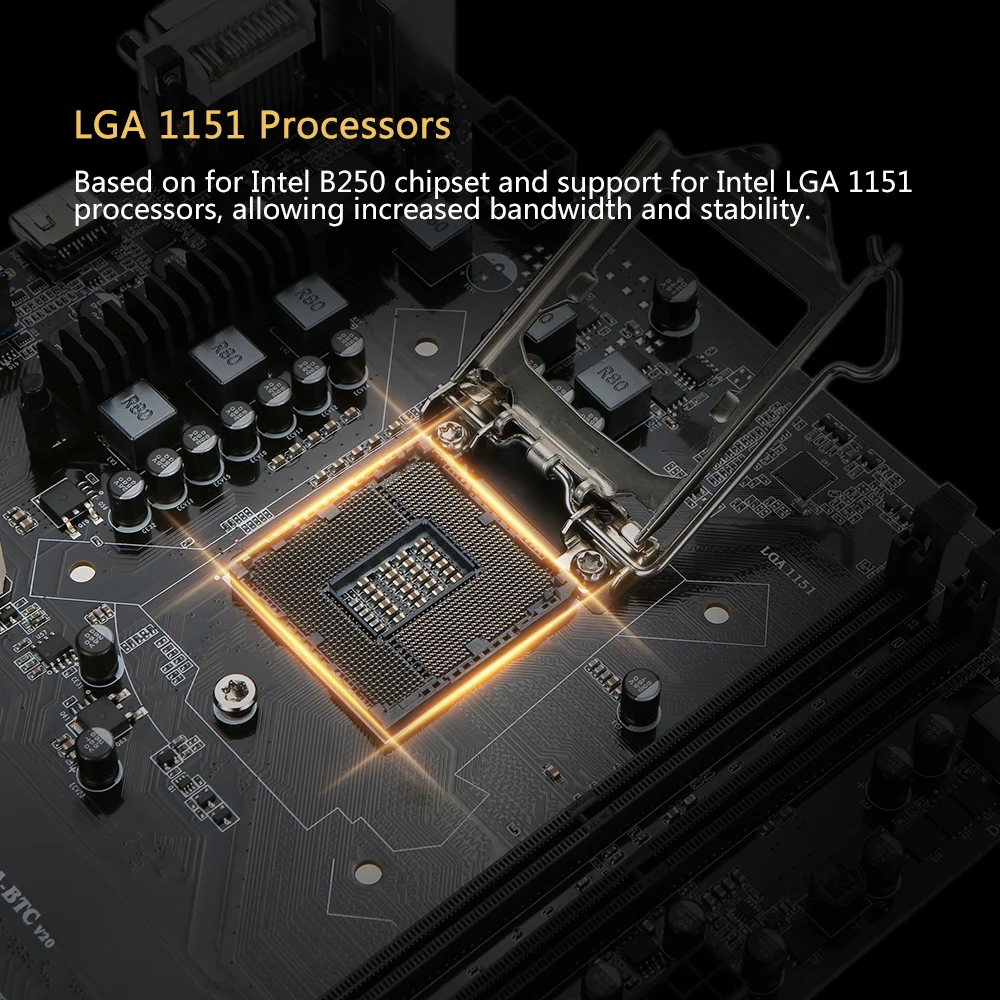 Красочные C.B250A-BTC V20 системная плата для Intel B250/LGA1151 процессор сокета DDR4 SATA3 ATX материнская плата для настольных ПК