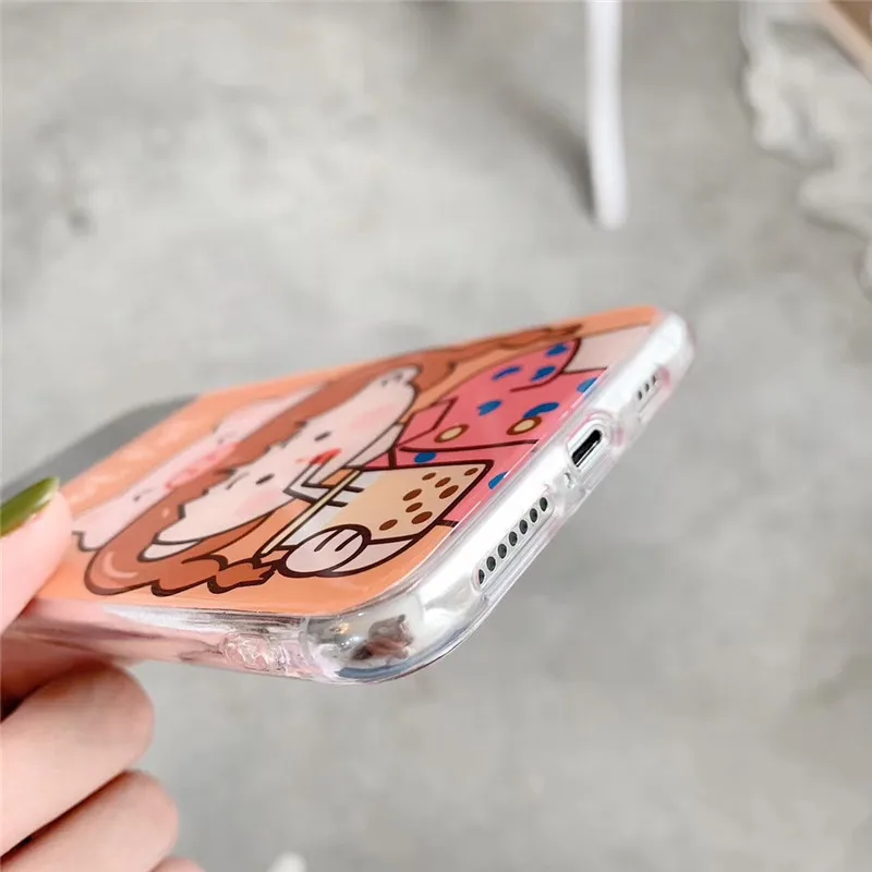 JIBAN милые зеркало молока Чай девушка чехол для телефона Iphone XS Max XR X Глянцевая