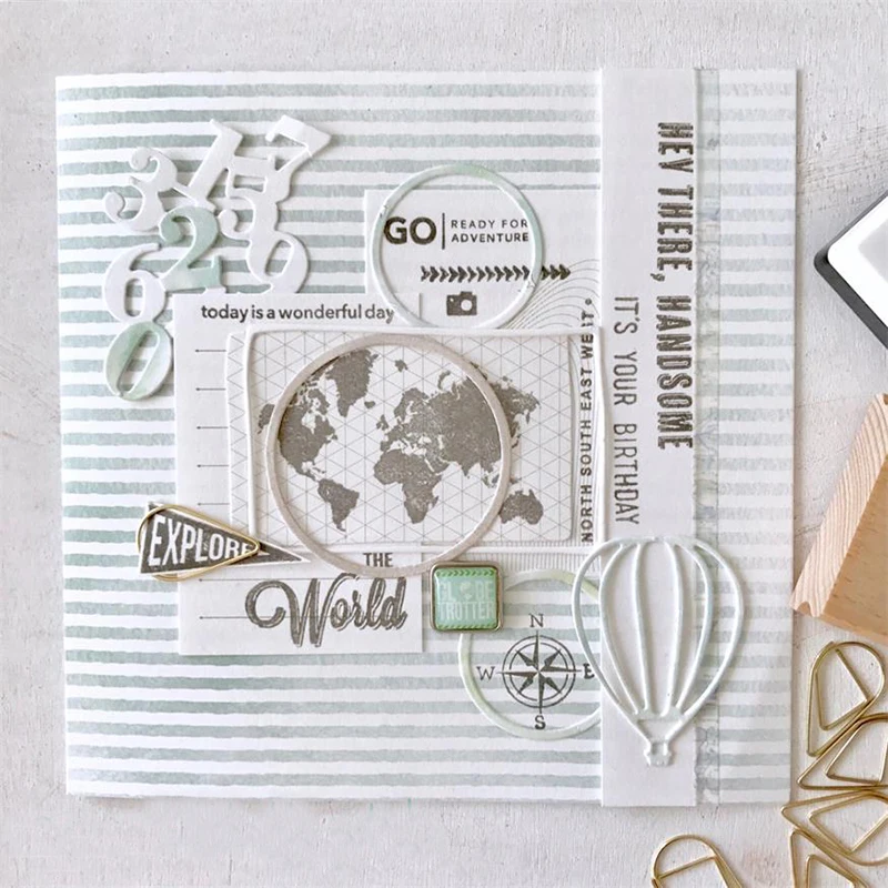 Трафареты для скрапбукинга с воздушным шаром трафареты выбивания бумажных карт |