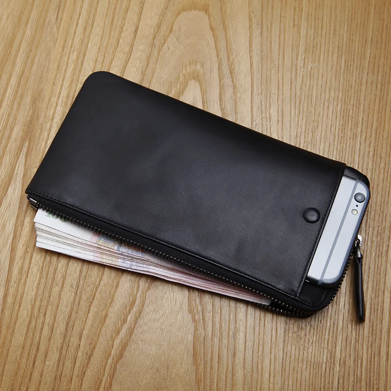 

LANSPACE genuine leather wallet fashion purse famous brand coin purses holders