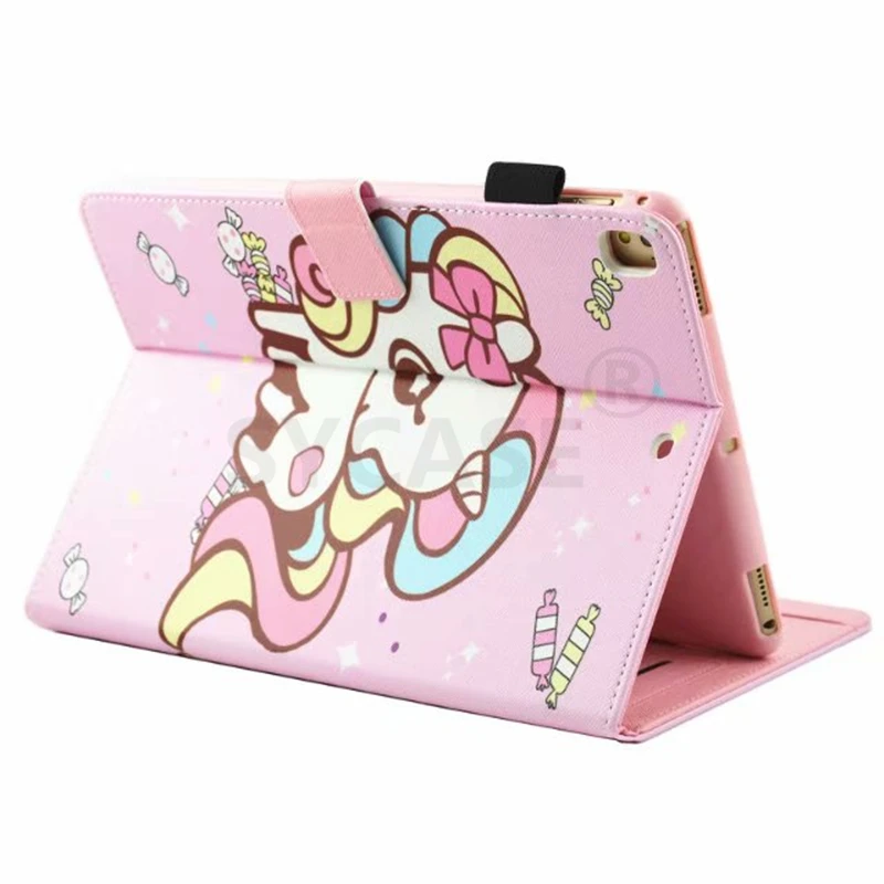SYCASE мультфильм Единорог для Apple Ipad Mini 1 2 3 Чехол Многофункциональный окрашенный