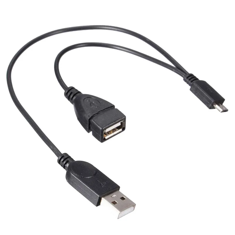 Кабель переходник Micro B USB 2 0 OTG кабель с кабелем питания Y образный разветвитель