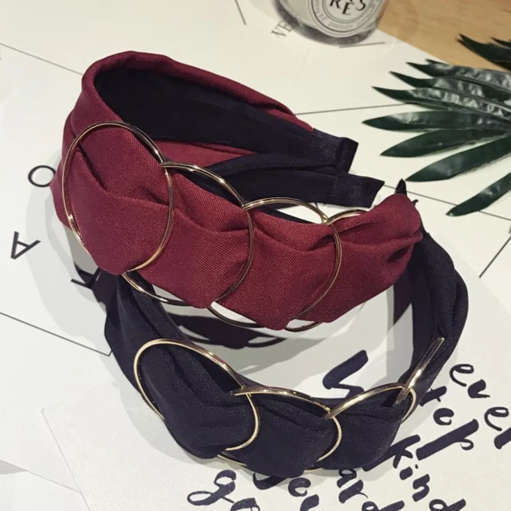 Headbands for Women New Fashion Boutique Hair Band Rings Cross Wide Headwear Hoop Bands Headdress Girls Hairs Accessories Korean| |