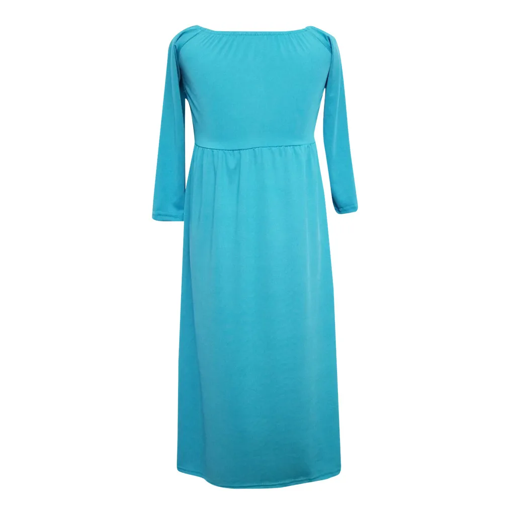 Family Matching Clo thes Mommy&Me Pregnants Child Photography Props Off Shoulder Long Dress Nursing Dress Mom And Daughter Dress