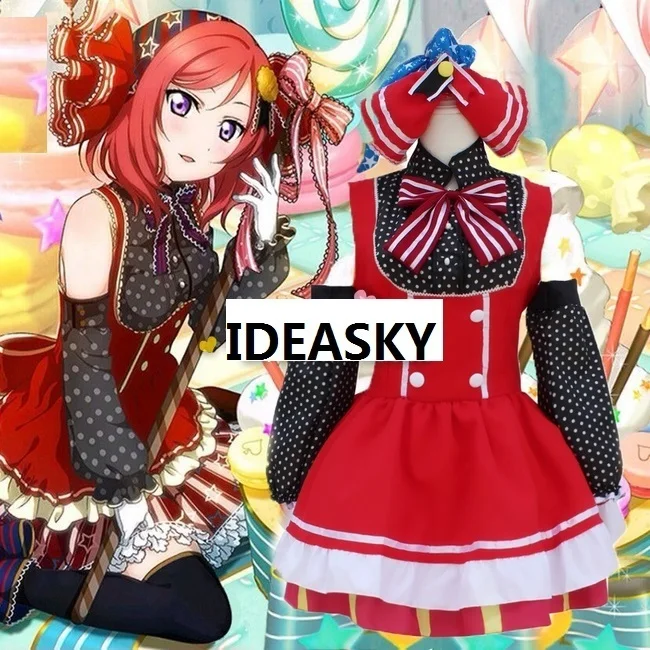 H Lovelive sunshine aqours Tojo Hanayo Rin униформа косплей платье kotori nozomi love live японское аниме костюм горничной Нико Ядзава - Цвет: H
