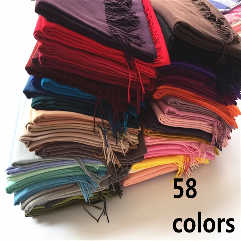 2017 Новинка зимы Дизайн одноцветное Ленточки кашемировый шарф шаль Для женщин Pashm