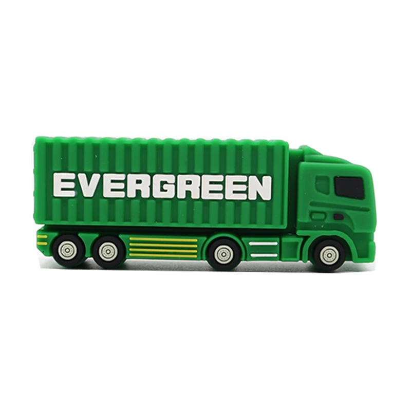 Green truck Флешка пять видов автомобилей usb флэш-накопитель грузовик/кран/пожарная машина memory stick 4 ГБ 8 ГБ 16 ГБ 32 ГБ 64 Гб креативный gfit pen drive cle - Цвет: Green truck
